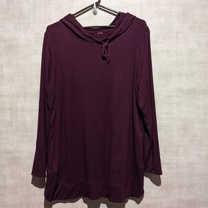Maternity Hoodie Medium Burgundy Hoodie